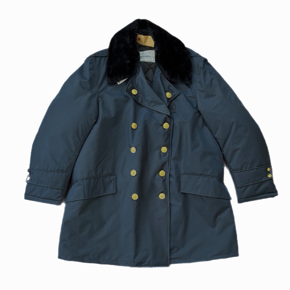 VTG Blauer Nylolite Coat Men 46R Navy Blue Police Uniform Rain Waterproof NWT